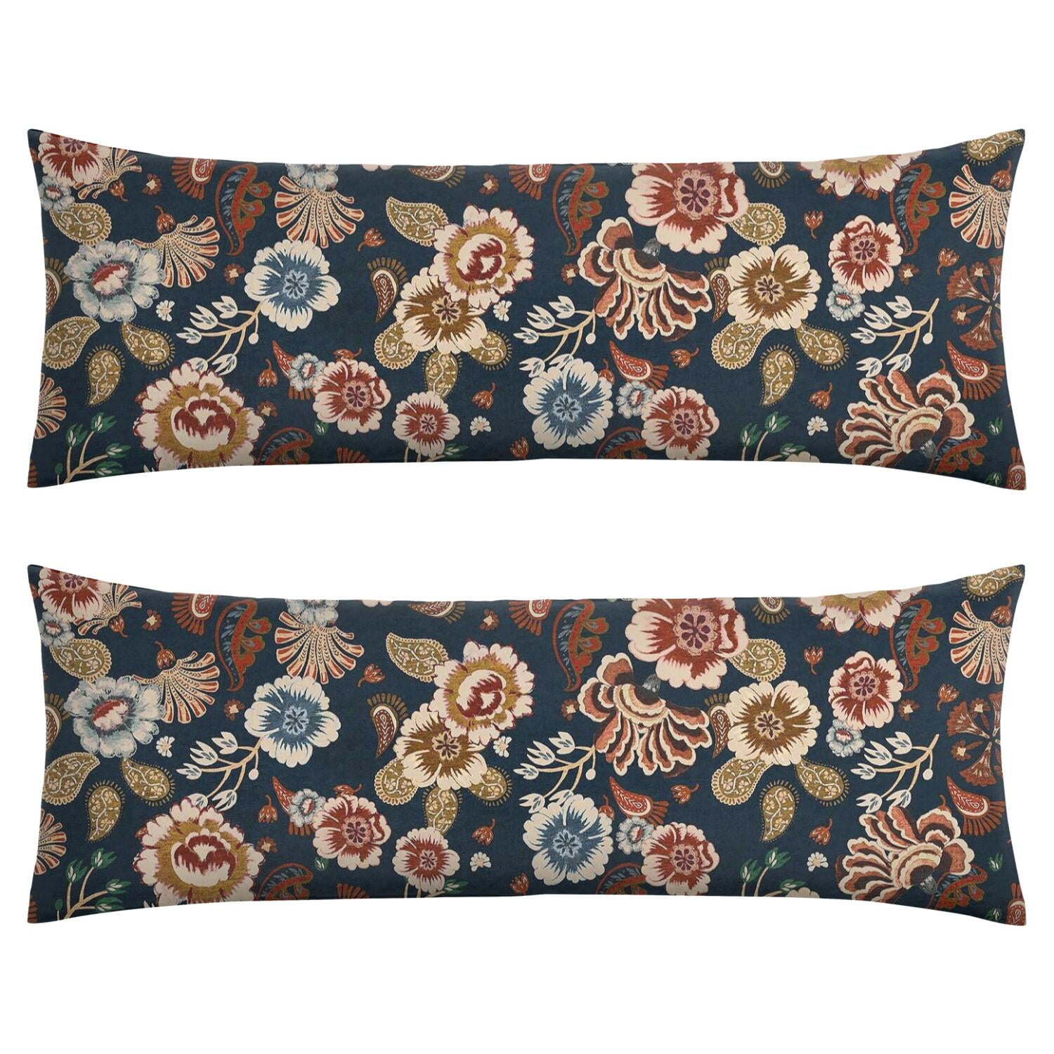 Boho Body Pillow Cover 20x54 - Colorful Romantic Long Pillow Case with Zipper - Soft Breathable Maternity Pillowcase - Full Body Pillow Protector - Aesthetic Bed Pillow Cover