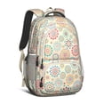 thumbnail image 1 of Boho Bohemia Flower Backpack for School,Cute School Bag,Schoolbag with Adjustable Shoulder Straps & Padded Back,16.9 Inch, 1 of 5