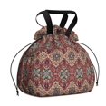 thumbnail image 1 of Boho Bohemia Flower Drawstring Lunch Bag Women - Drawstring Lunch Bag Insulated for Work Office - Stain-Resistant Large Lunchbags for Women with Multi-Pockets, 1 of 6