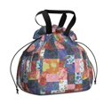 thumbnail image 1 of Boho Bohemia Flower Drawstring Lunch Bag Women - Drawstring Lunch Bag Insulated for Work Office - Stain-Resistant Large Lunchbags for Women with Multi-Pockets, 1 of 6
