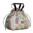 thumbnail image 1 of Boho Bohemia Flower Drawstring Lunch Bag Women - Drawstring Lunch Bag Insulated for Work Office - Stain-Resistant Large Lunchbags for Women with Multi-Pockets, 1 of 6