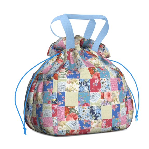 Boho Bohemia Flower Drawstring Lunch Bag Women - Drawstring Lunch Bag Insulated for Work Office - Stain-Resistant Large Lunchbags for Women with Multi-Pockets