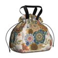 thumbnail image 1 of Boho Bohemia Flower Drawstring Lunch Bag Women - Drawstring Lunch Bag Insulated for Work Office - Stain-Resistant Large Lunchbags for Women with Multi-Pockets, 1 of 6