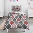 thumbnail image 1 of Boho Bohemia Flower Duvet Cover and Pillowcase Set for Single Bedding, Bedroom Accessories for Kids Teens, 1 of 5