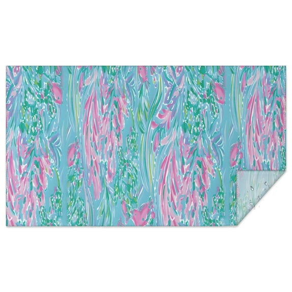 Boho Bohemia Flower Rectangle Tablecloth 60"x102",Waterproof Polyester Rectangle Table Cloth, Wipeable Spillproof Polyester Tablecloth for Dining, Camping, Indoor and Outdoor
