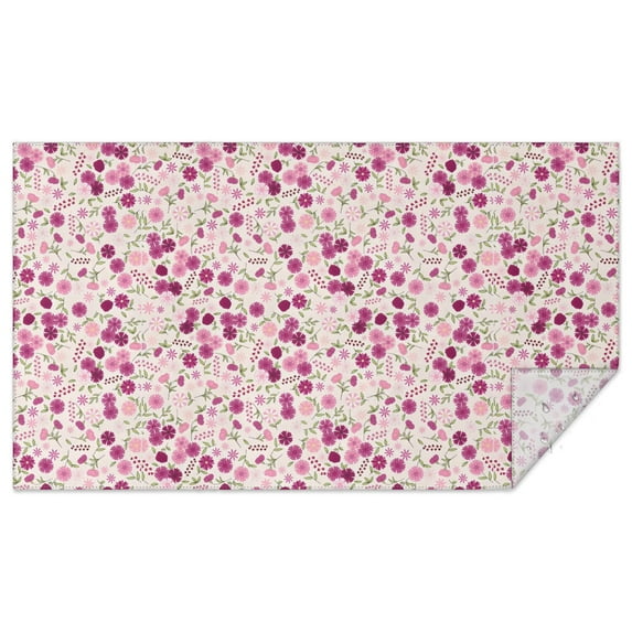 Boho Bohemia Flower Rectangle Tablecloth 60"x102",Waterproof Polyester Rectangle Table Cloth, Wipeable Spillproof Polyester Tablecloth for Dining, Camping, Indoor and Outdoor