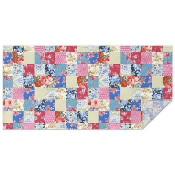 Boho Bohemia Flower Rectangle Tablecloth 60"x120",Waterproof Polyester Rectangle Table Cloth, Wipeable Spillproof Polyester Tablecloth for Dining, Camping, Indoor and Outdoor
