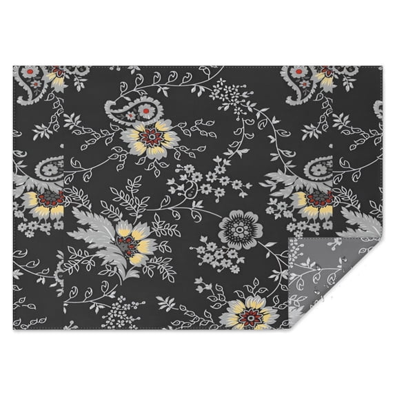 Boho Bohemia Flower Rectangle Tablecloth 60"x84",Waterproof Polyester Rectangle Table Cloth, Wipeable Spillproof Polyester Tablecloth for Dining, Camping, Indoor and Outdoor
