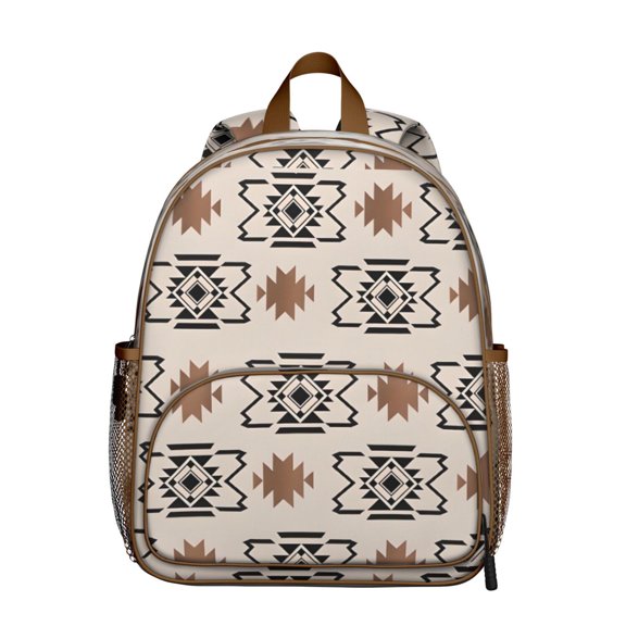 Boho Bohemia Geometric Line Art Backpack Backpack for School,Cute School Bag,Schoolbag with Adjustable Shoulder Straps & Padded Back,13.8"x11.4"x6"