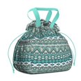 thumbnail image 1 of Boho Bohemia Geometric Line Art Drawstring Lunch Bag Women - Drawstring Lunch Bag Insulated for Work Office - Stain-Resistant Large Lunchbags for Women with Multi-Pockets, 1 of 6