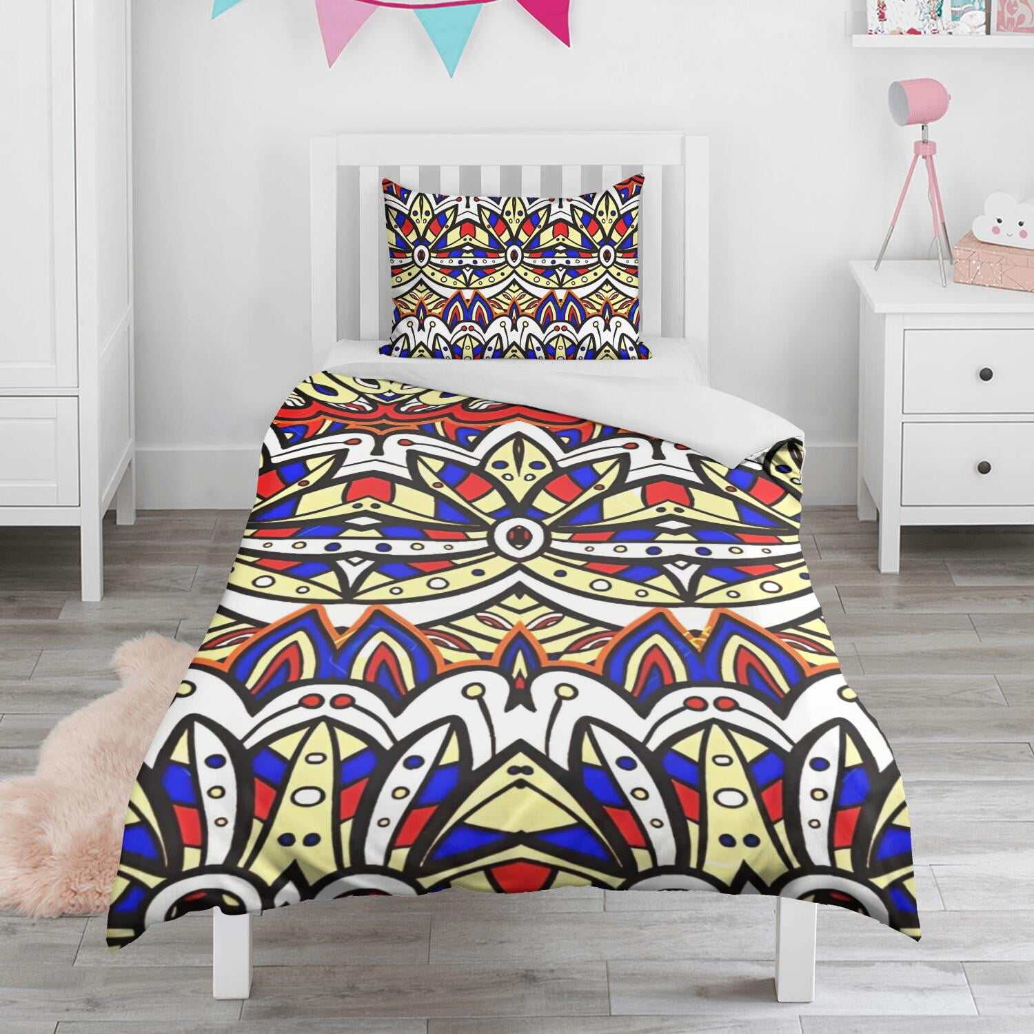 Boho Bohemia Geometric Line Art Duvet Cover and Pillowcase Set for Boho Bohemia Geometric Line Art Duvet Cover and Pillowcase Set for