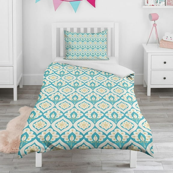 Boho Bohemia Geometric Line Art Duvet Cover and Pillowcase Set for Single Bedding, Bedroom Accessories for Kids Teens