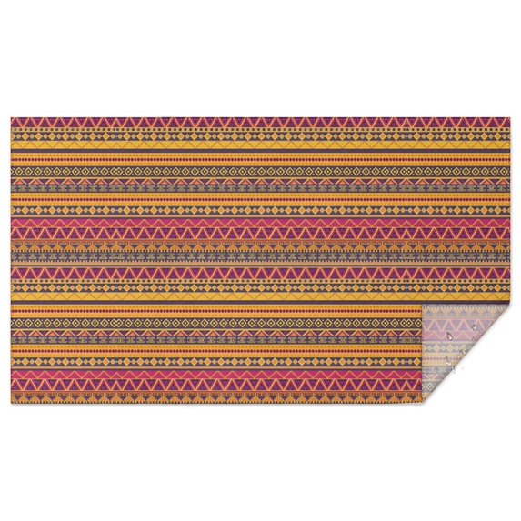 Boho Bohemia Geometric Line Art Rectangle Tablecloth 60"x102",Waterproof Polyester Rectangle Table Cloth, Wipeable Spillproof Polyester Tablecloth for Dining, Camping, Indoor and Outdoor