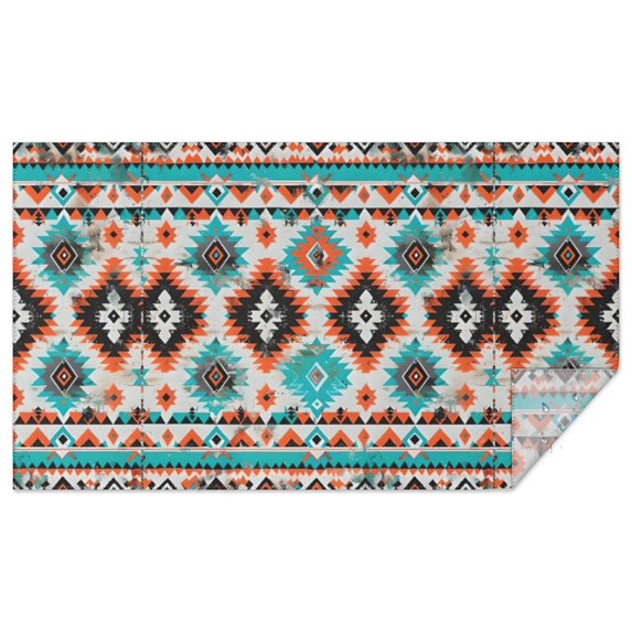 Boho Bohemia Geometric Line Art Rectangle Tablecloth 60"x102",Waterproof Polyester Rectangle Table Cloth, Wipeable Spillproof Polyester Tablecloth for Dining, Camping, Indoor and Outdoor