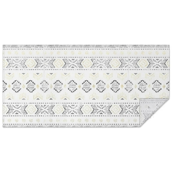 Boho Bohemia Geometric Line Art Rectangle Tablecloth 60"x120",Waterproof Polyester Rectangle Table Cloth, Wipeable Spillproof Polyester Tablecloth for Dining, Camping, Indoor and Outdoor