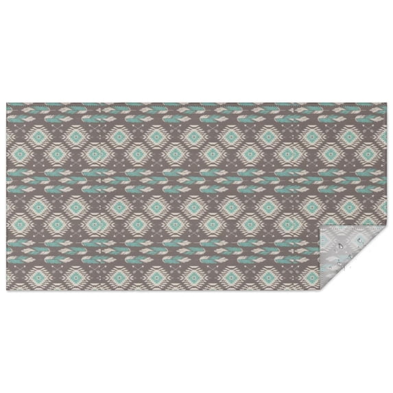 Boho Bohemia Geometric Line Art Rectangle Tablecloth 60"x120",Waterproof Polyester Rectangle Table Cloth, Wipeable Spillproof Polyester Tablecloth for Dining, Camping, Indoor and Outdoor