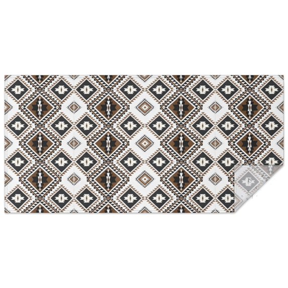 Boho Bohemia Geometric Line Art Rectangle Tablecloth 60"x120",Waterproof Polyester Rectangle Table Cloth, Wipeable Spillproof Polyester Tablecloth for Dining, Camping, Indoor and Outdoor