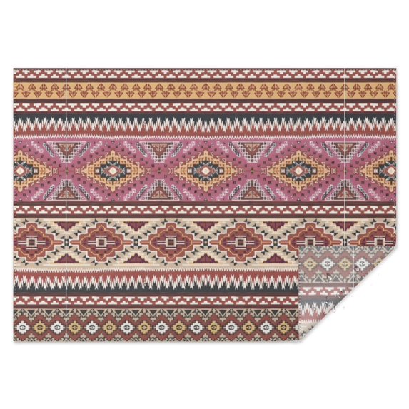 Boho Bohemia Geometric Line Art Rectangle Tablecloth 60"x84",Waterproof Polyester Rectangle Table Cloth, Wipeable Spillproof Polyester Tablecloth for Dining, Camping, Indoor and Outdoor