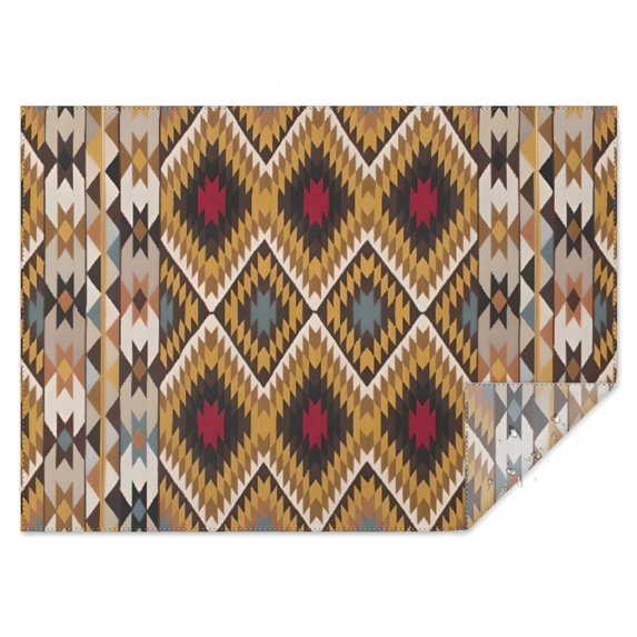 Boho Bohemia Geometric Line Art Rectangle Tablecloth 60"x84",Waterproof Polyester Rectangle Table Cloth, Wipeable Spillproof Polyester Tablecloth for Dining, Camping, Indoor and Outdoor