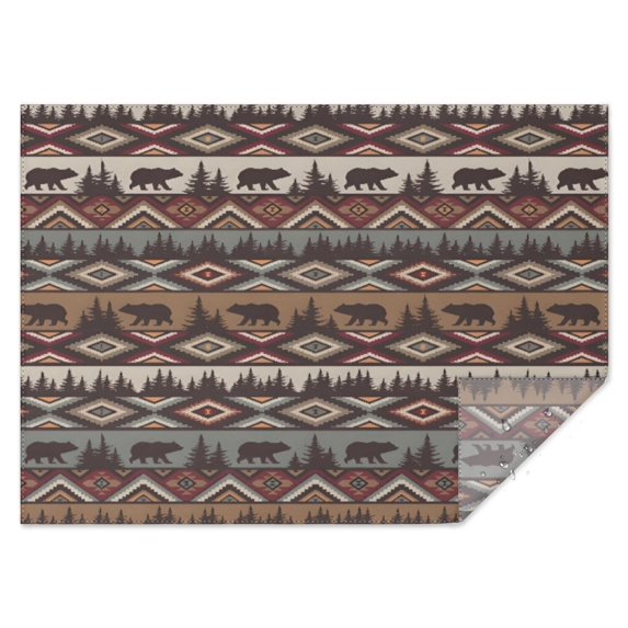 Boho Bohemia Geometric Line Art Rectangle Tablecloth 60"x84",Waterproof Polyester Rectangle Table Cloth, Wipeable Spillproof Polyester Tablecloth for Dining, Camping, Indoor and Outdoor