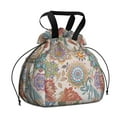 thumbnail image 1 of Boho Bohemia Pioneer Flower Drawstring Lunch Bag Women - Drawstring Lunch Bag Insulated for Work Office - Stain-Resistant Large Lunchbags for Women with Multi-Pockets, 1 of 6