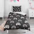 thumbnail image 1 of Boho Bohemia Rainbow Duvet Cover and Pillowcase Set for Single Bedding, Bedroom Accessories for Kids Teens, 1 of 5