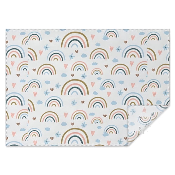 Boho Bohemia Rainbow Rectangle Tablecloth 60"x84",Waterproof Polyester Rectangle Table Cloth, Wipeable Spillproof Polyester Tablecloth for Dining, Camping, Indoor and Outdoor