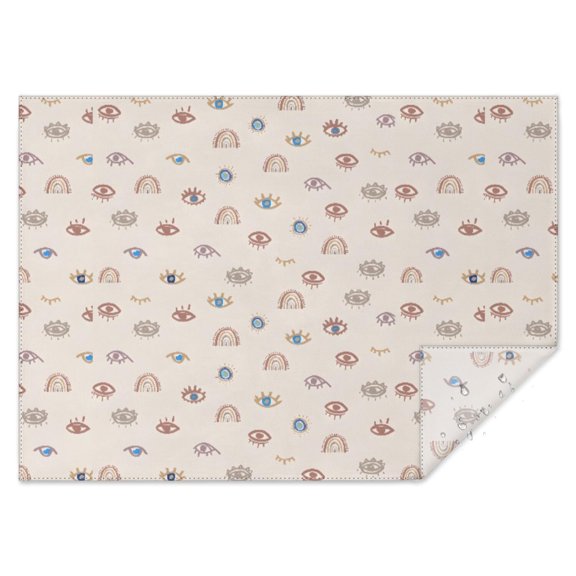 Boho Bohemia Rainbow Rectangle Tablecloth 60"x84",Waterproof Polyester Rectangle Table Cloth, Wipeable Spillproof Polyester Tablecloth for Dining, Camping, Indoor and Outdoor
