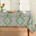 thumbnail image 1 of Boho Bohemia Style Tablecloth 60×60 Inch Square, Green Vintage Country Rustic Farmhouse Magical Fall Orange Washable Seasonal Table Cover for Party Picnic Dinner Decor, 1 of 6