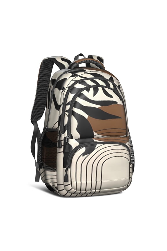 Boho Bohemian Art Backpack for School,Cute School Bag,Schoolbag with Adjustable Shoulder Straps & Padded Back,16.9 Inch