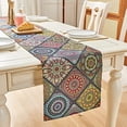 Boho Bohemian Linen Table Runners Wedding Decorations Farmhouse ...