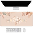 thumbnail image 1 of Boho Botanical Moon Desk Mat, Desk Accessory, Cute Workspace, Trendy Workspace, Trendy, 35.4x15.7in Large Gaming Mouse Pad, Cute Desk Topper, Pretty Desk Pad, 1 of 6