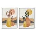 thumbnail image 1 of Boho Botanical Sprigs Landscape Botanical & Floral Graphic Art White Framed Art Print Wall Art, Set of 2, 1 of 8
