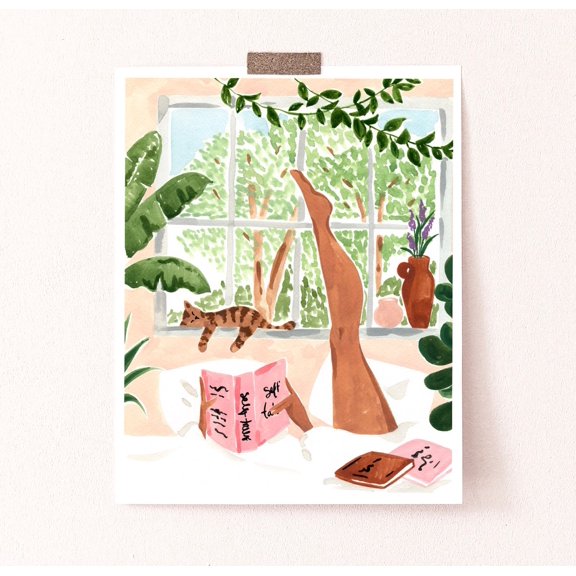 Boho Botanical Wall Art Gouache Illustration