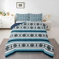 thumbnail image 1 of Boho Bedding Sets Western Bohemian Comforter Set Blue Grey Southwestern Aztec Bedding Comforter Sets Teen Southwest Tribal Mexican Quilt Duvet Rustic Farmhouse Decor, 1 of 7