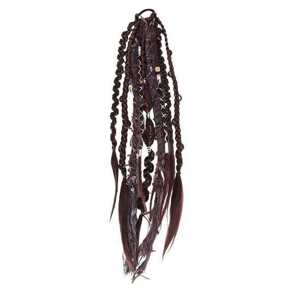 Boho Braided Ponytail Extension with Hair Tie, Lightweight Synthetic Hairpiece for Daily Festival Travel, Women