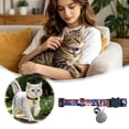 thumbnail image 1 of Boho Breakaway Cat Collar with Bell, Adjustable Printed Kitten Collar with Pendant for Cats and Small Pets(C,28cm), 1 of 5