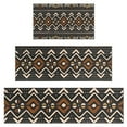 thumbnail image 1 of Boho Brown and Beige Ethnic Pattern Kitchen Rugs Sets Of 3,Kitchen Runner Rugs Non Skid Washable,Decorative Kitchen Floor Mats for Kitchen,Sink,Laundry,17"x30"+ 17"x47" + 17"x59", 1 of 6