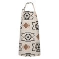 thumbnail image 1 of Boho Brown and Black Ethnic Pattern Apron-Garden Aprons for Women with Pockets-Cotton Linen Waterproof Kitchen Cooking Gardening Aprons Adjustable for Kitchen,Cooking,BBQ and Salon 33x27 Inch, 1 of 7