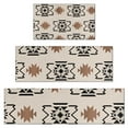 thumbnail image 1 of Boho Brown and Black Ethnic Pattern Kitchen Rugs Sets Of 3,Kitchen Runner Rugs Non Skid Washable,Decorative Kitchen Floor Mats for Kitchen,Sink,Laundry,17"x30"+ 17"x47" + 17"x59", 1 of 6