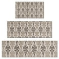 thumbnail image 1 of Boho Brown Damask Ethnic Pattern Kitchen Rugs Sets Of 3,Kitchen Runner Rugs Non Skid Washable,Decorative Kitchen Floor Mats for Kitchen,Sink,Laundry,17"x30"+ 17"x47" + 17"x59", 1 of 6