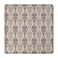 thumbnail image 1 of Boho Brown Damask Ethnic Pattern Square Fitted Tablecloth with Elastic Edge,Square Table Cover,Washable Elastic Table Cover for Home Kitchen Party Decor 34"x34", 1 of 6