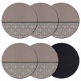 thumbnail image 1 of Boho Brown Flower Coasters Set of 6, Absorbent Coasters for Drinks, Abstract Bohemia Pesley Floral Coaster for Desk Coffee Table Protection, Home Decor House Warming Gifts 4", 1 of 8