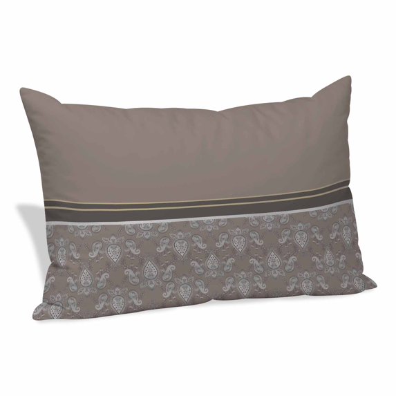 Boho Brown Flower Pillow Covers, Linen Long Throw Pillow Case, Abstract Bohemia Pesley Floral Holiday Pillow Protector Decorative Cushion Cover for Living Room/Bedroom 24" x 36"