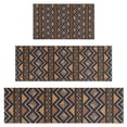 thumbnail image 1 of Boho Brown Geometric Ethnic Pattern Kitchen Rugs Sets Of 3,Kitchen Runner Rugs Non Skid Washable,Decorative Kitchen Floor Mats for Kitchen,Sink,Laundry,17"x30"+ 17"x47" + 17"x59", 1 of 6