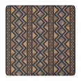 thumbnail image 1 of Boho Brown Geometric Ethnic Pattern Square Fitted Tablecloth with Elastic Edge,Square Table Cover,Washable Elastic Table Cover for Home Kitchen Party Decor 36"x36", 1 of 6