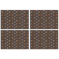 thumbnail image 1 of Boho Brown Geometric Ethnic Pattern Summer Placemats Table Placemats Set Of 4-Linen Kitchen Washable Placemats Table Mats 11.8"x17.7" Non-Slip Heat Resistant, 1 of 6