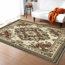 Boho Brown Pattern Area Rugs for Living Room, Vintage Texture Collection Area Runner Rugs Non Slip Bedroom Carpets Hallways Rug, Outdoor Indoor Nursery Rugs Décor 2x3ft(Small)