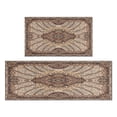 thumbnail image 1 of Boho Brown Pattern Rugs and Mats Non Skid Washable Absorbent Microfiber Soft Kitchen Mat for Floor Set Of 2 Decor Stain Resistant 17"x47"+17"x30", 1 of 7
