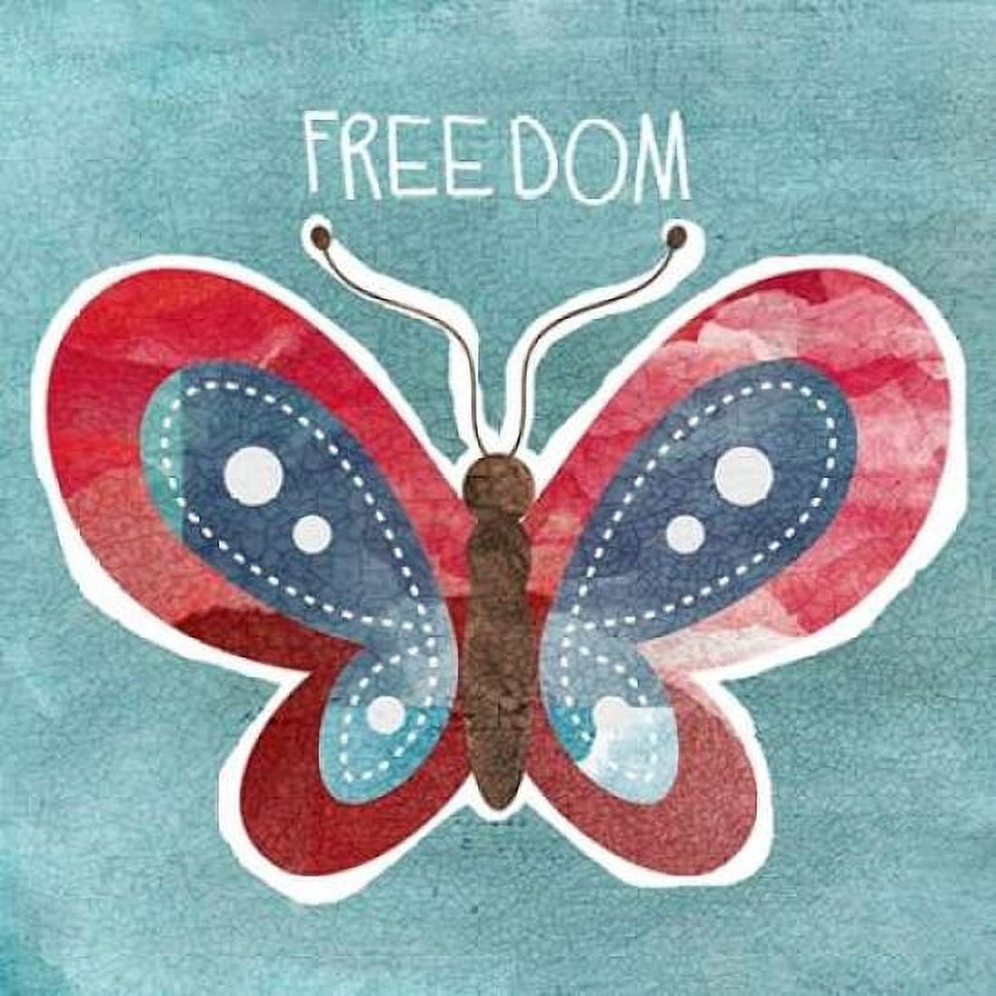 Boho Butterfly Freedom Canvas Art - Linda Woods (24 x 24)